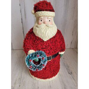 Hallmark Santa Claus 12" wreath tabletop father statue Xmas figurine home decor